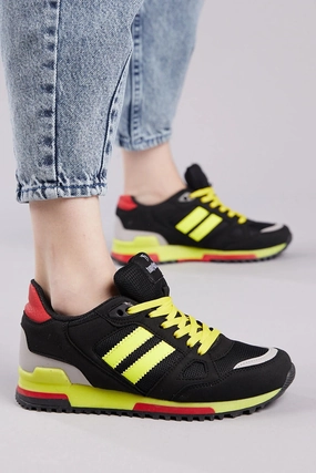 Tonny Black Women's Black Yellow Sports Shoes Casual Shoes South Africa