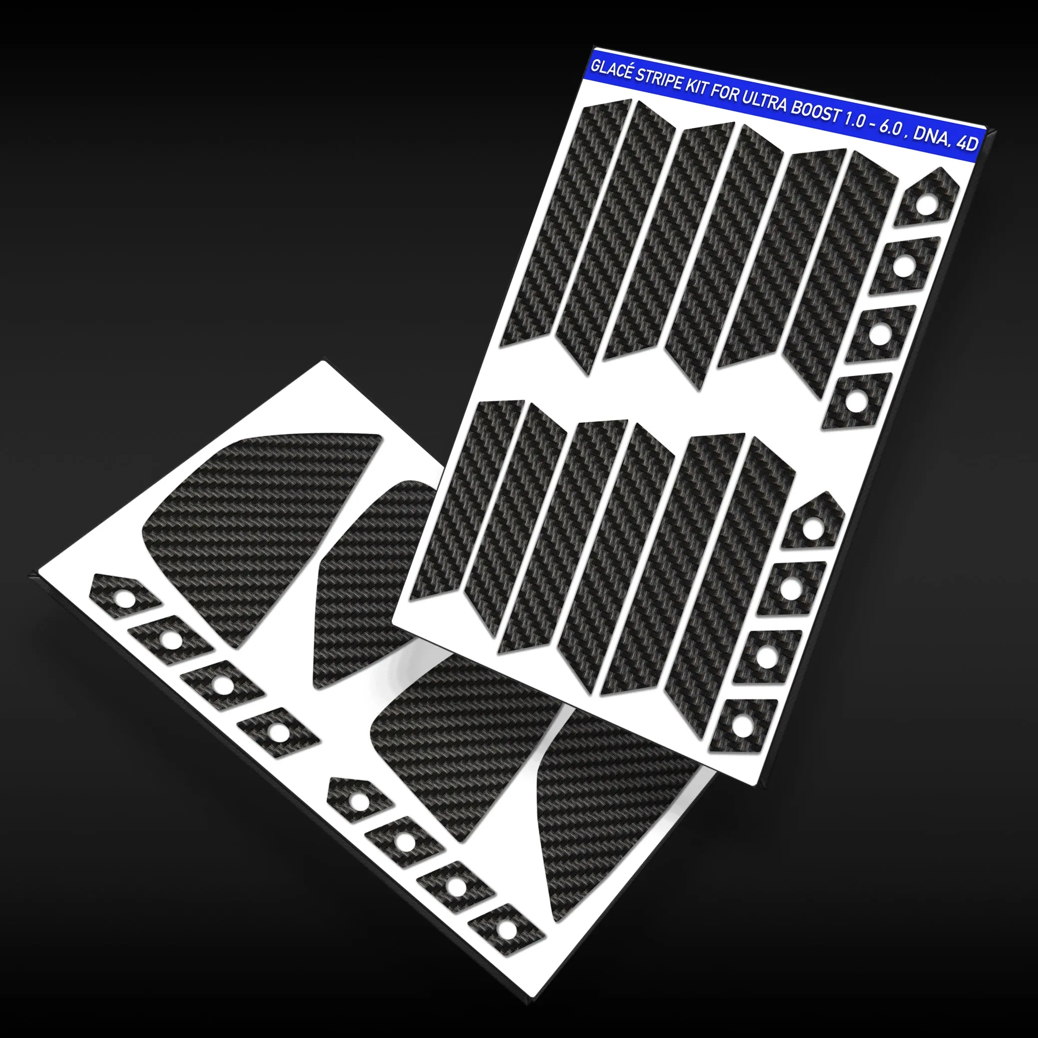 Black Carbon Fiber Stripes for Ultra Boost Adidas Neutral Running Shoes