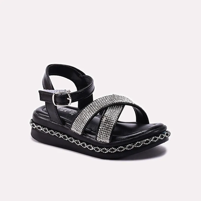 Flats In Shoes Black Casual Sandal 0720810