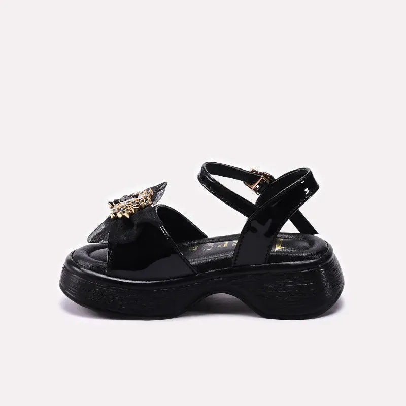 Black Casual Sandal 0720814 Embellished Flat Wedding Shoes