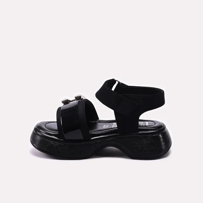Black Casual Sandal 0720815 Good Shoes For Wide Flat Feet