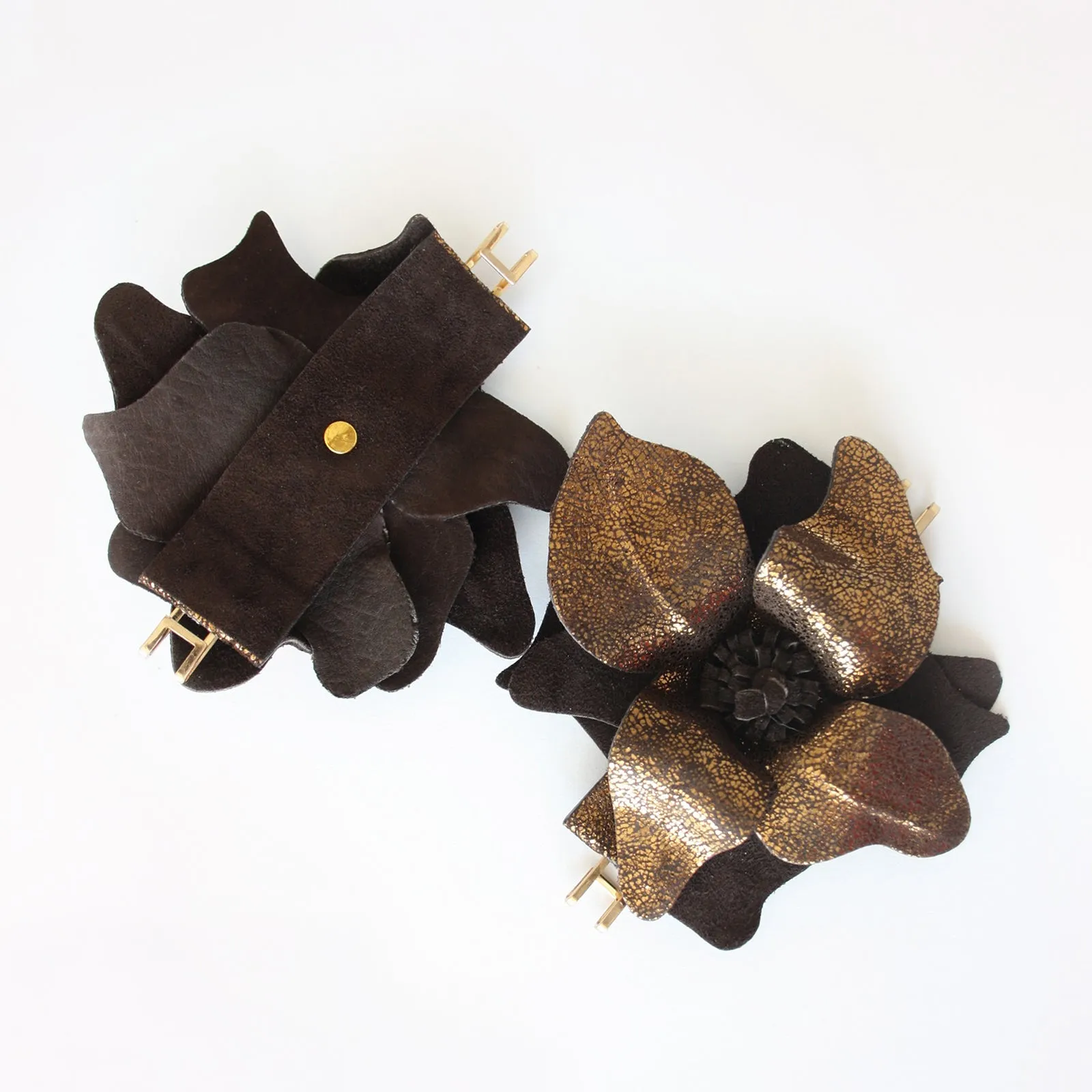 Pointed Flats Shoes Black Swap Flat Sandal Brown Flower