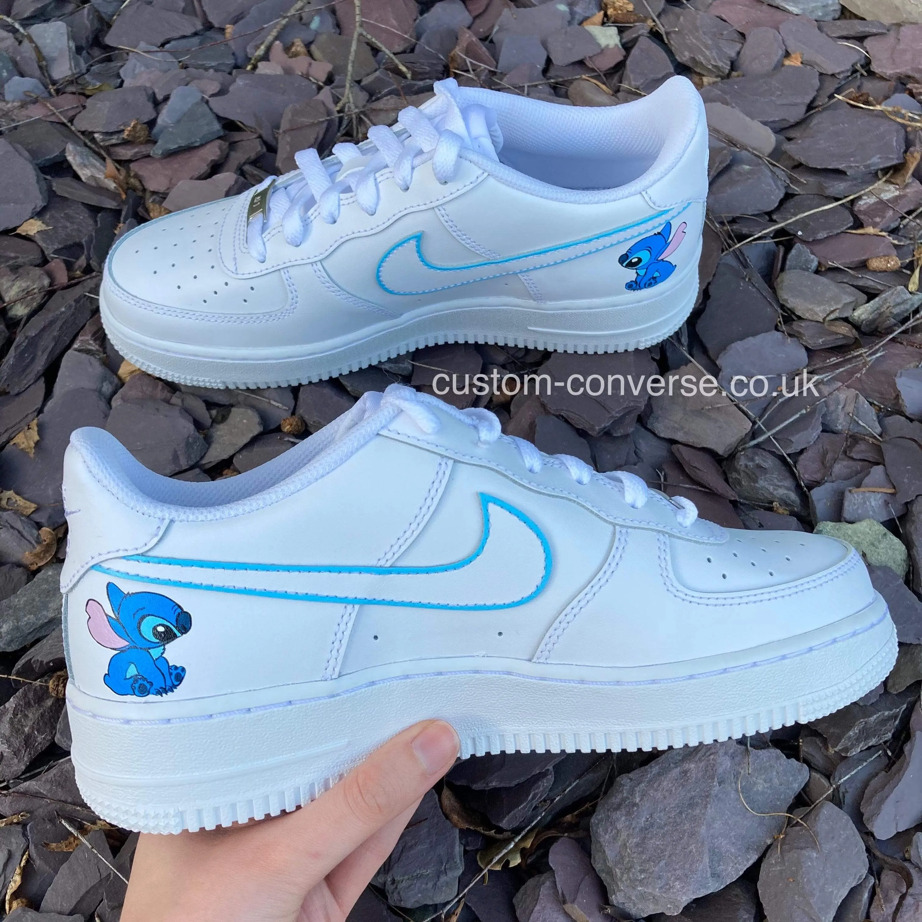 Stitch Ocean Blue Swoosh Nike Air Force 1 Most Comfy Asics Shoes