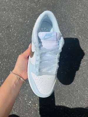 Blue Organza Ribbon Lace Swarovski Womens Nike Dunk Shoes Adidas Serial Number Shoes