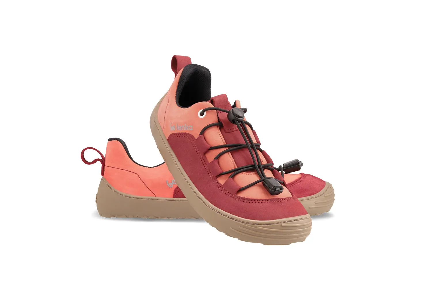 Kids barefoot sneakers Be Lenka Xplorer - Dark Red & Coral (CLEARANCE) Skate Gilbert Crockett High Shoe
