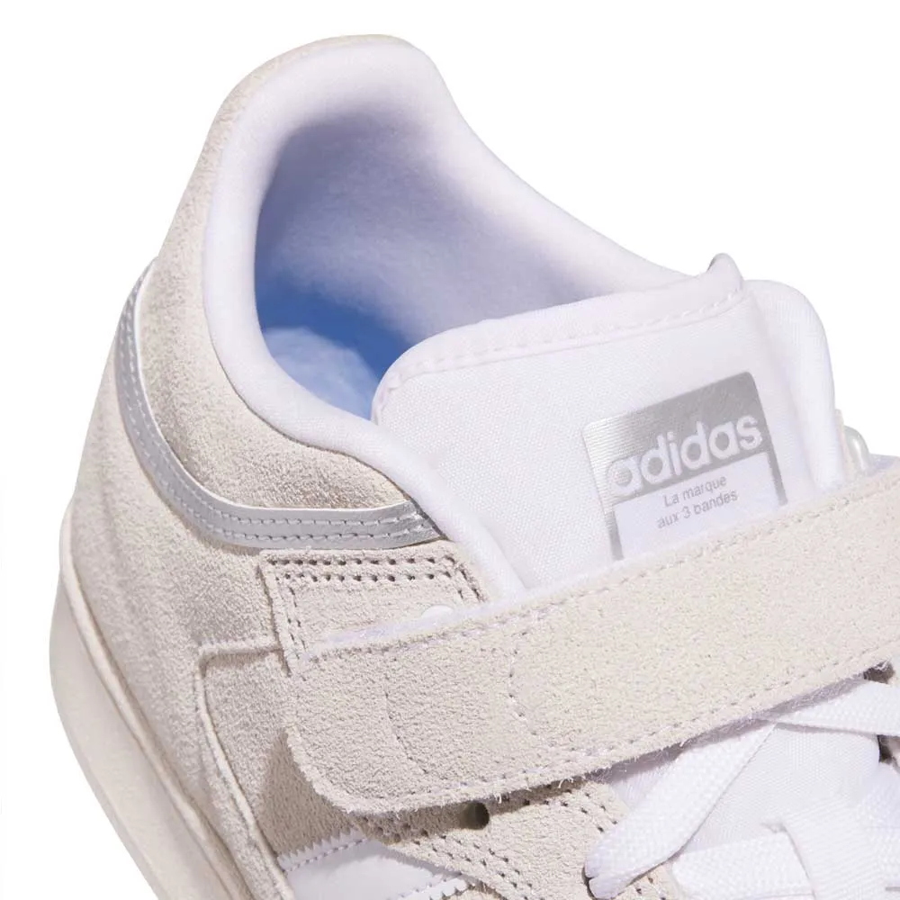 JH8141 White Silver White Pro Shell Mid Trainers ADV Adidas Suede Skateboarding Shoes Adidas Neutral Running Shoes