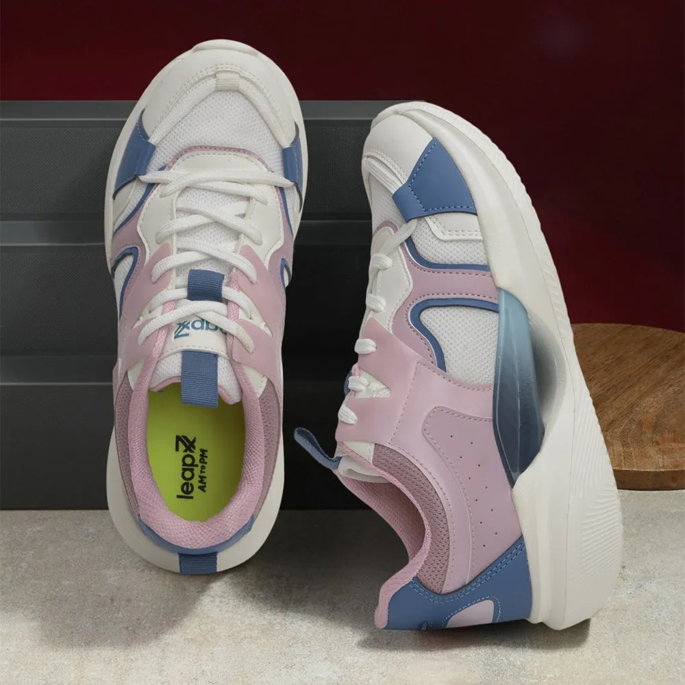 Leap7x Purple Sports Lacing Running Shoes For Kids GAMEON-2EL By Liberty Running Shoes Dna