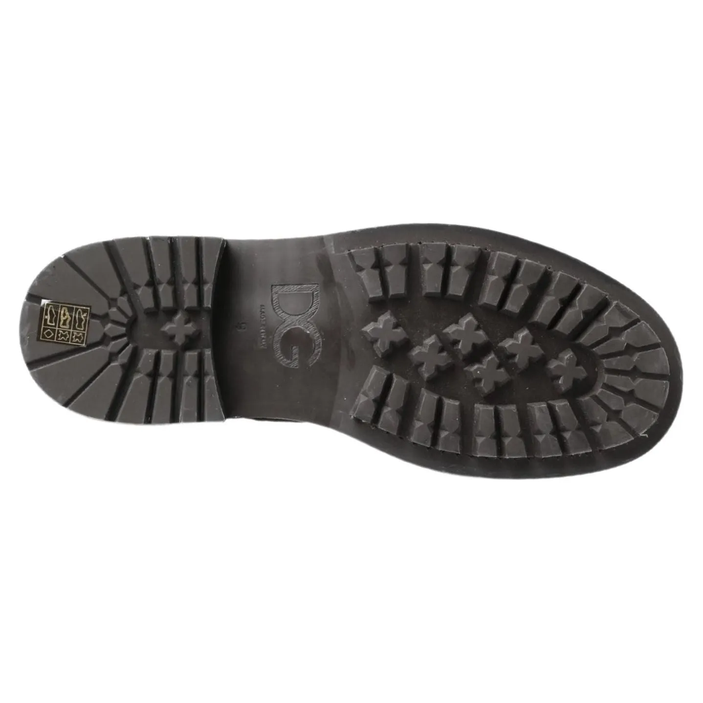 Dolce & Gabbana Black Gray Leather Mid Calf Boots Shoes Silver Dress Boots