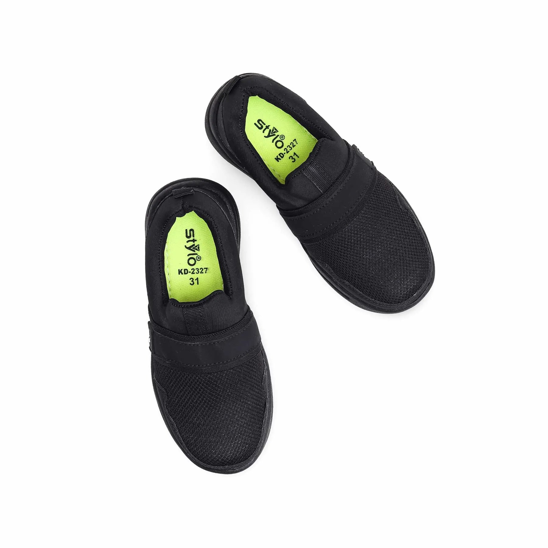 Casual Attire Shoes Boys Black Casual Canvas KD2327