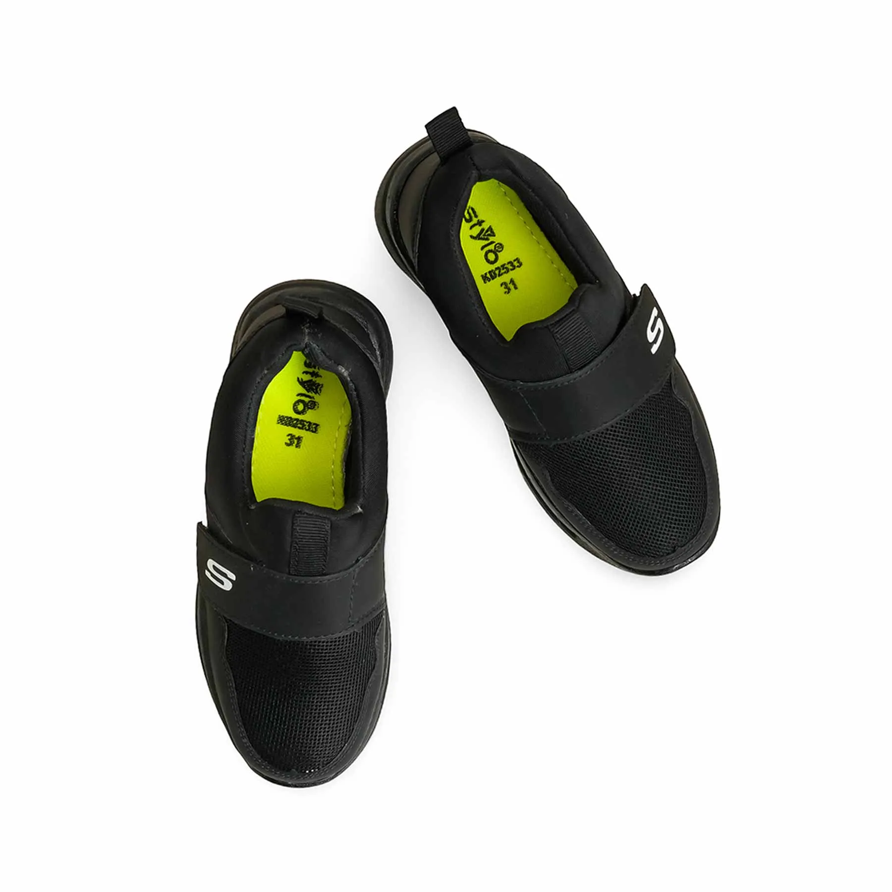 Boys Black Casual Canvas KD2533 All Business Casual Shoes