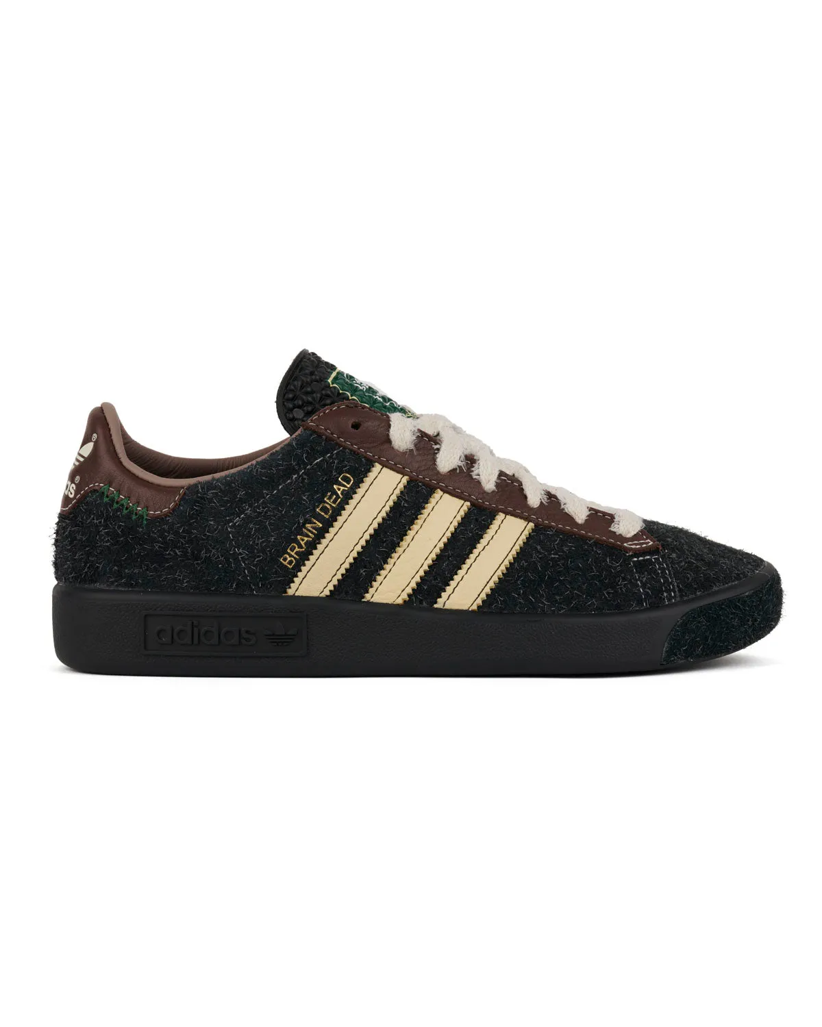 Brain Dead x adidas Forest Hills - Black / Natural Adidas Hoops 3.0 Mid Basketball Shoe