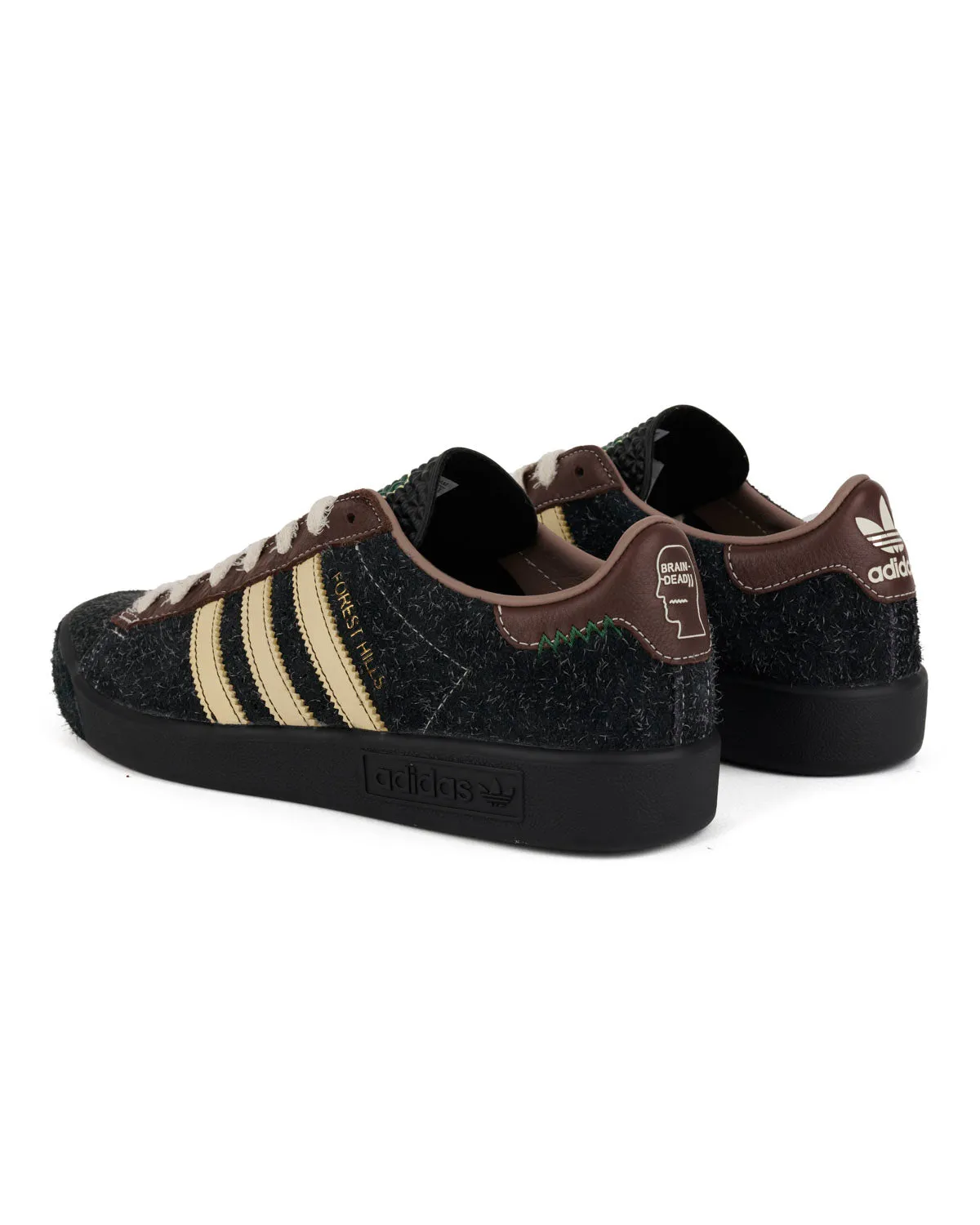 Brain Dead x adidas Forest Hills - Black / Natural Adidas Zig Zag Shoes