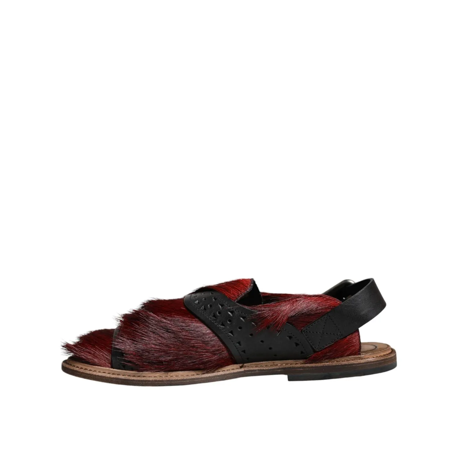 Best Mtb Shoes Pedals Dolce & Gabbana Black Red Gazelle Hair Leather Sandals Shoes