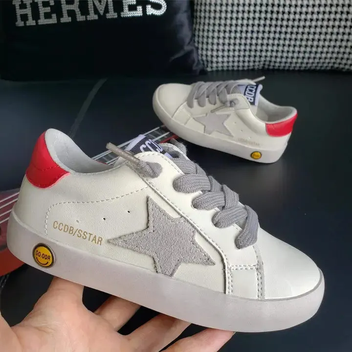 White with Grey star sneakers with red details Prada Downtown Sneakers 46