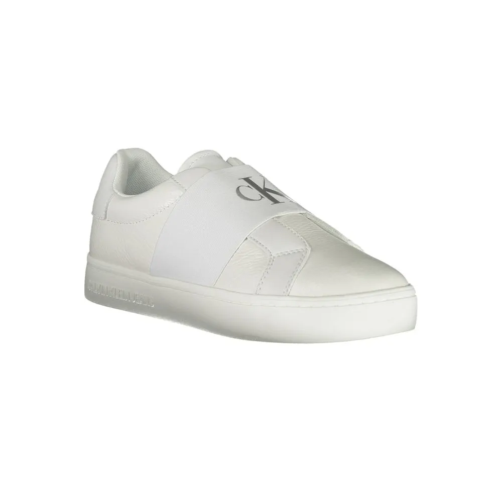 Calvin Klein White Leather Women Sneaker Cumming On Sneakers