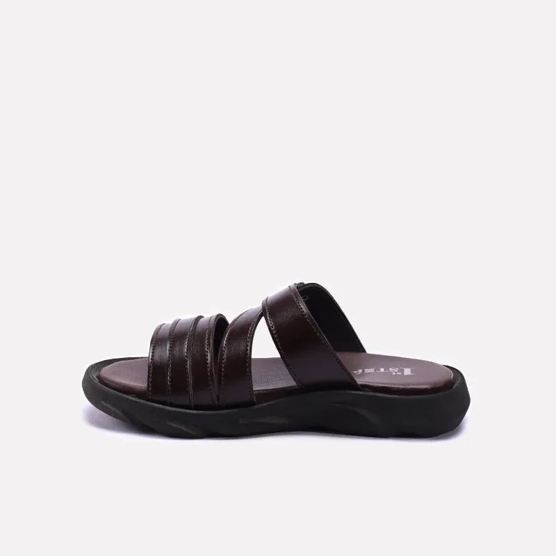 Flat Athletic Shoe Laces Brown Kids Casual Slippers 0630267