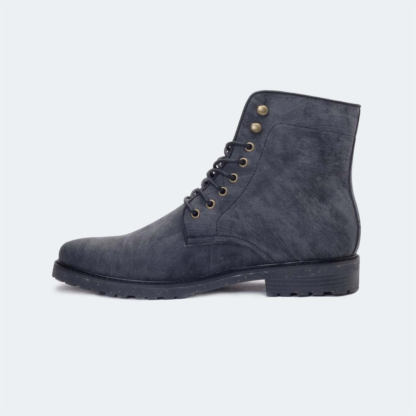 Caliber Shoes Black Lace Up Boots For Men (NICHOLAS A500R) Steel Shank Boots