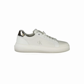 Type Of Running Shoes Calvin Klein White Polyethylene Women Sneaker