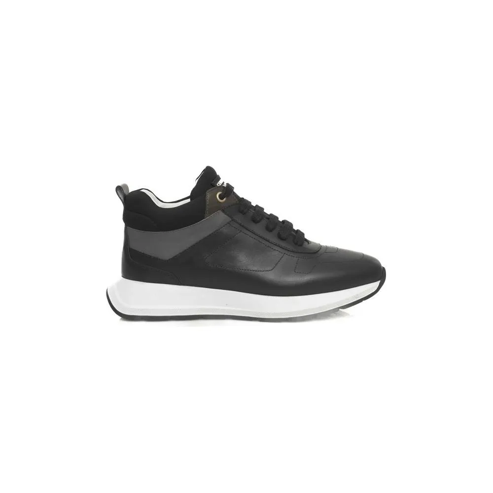 Cerruti 1881 Black Leather Women Sneaker Originals Gazelle Indoor Sneakers