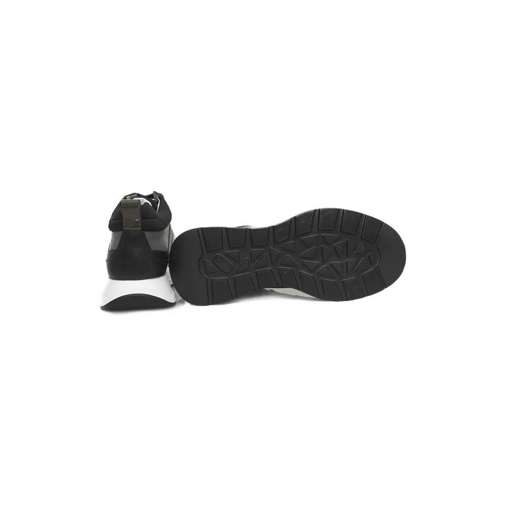 Cerruti 1881 Black Leather Women Sneaker Vintage Sneakers Shoes