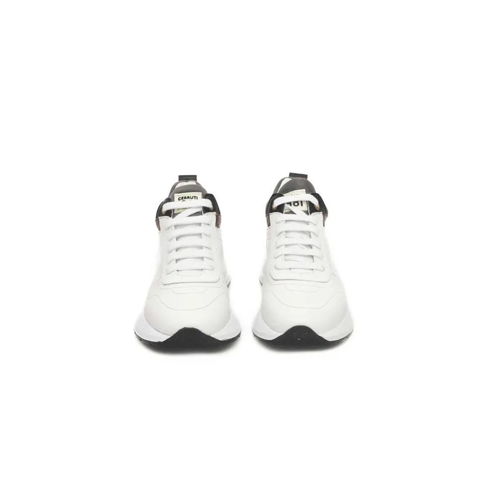 Cerruti 1881 White Leather Women Sneaker 608 Sneakers