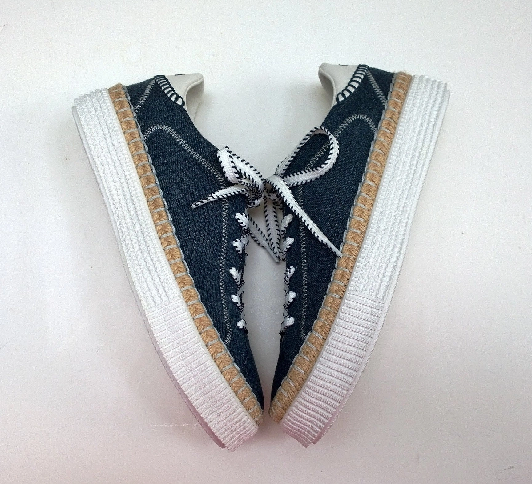 Castaner Jean Espadrilles Chlo Telma Sneakers in Dark Denim Espadrille Trainers