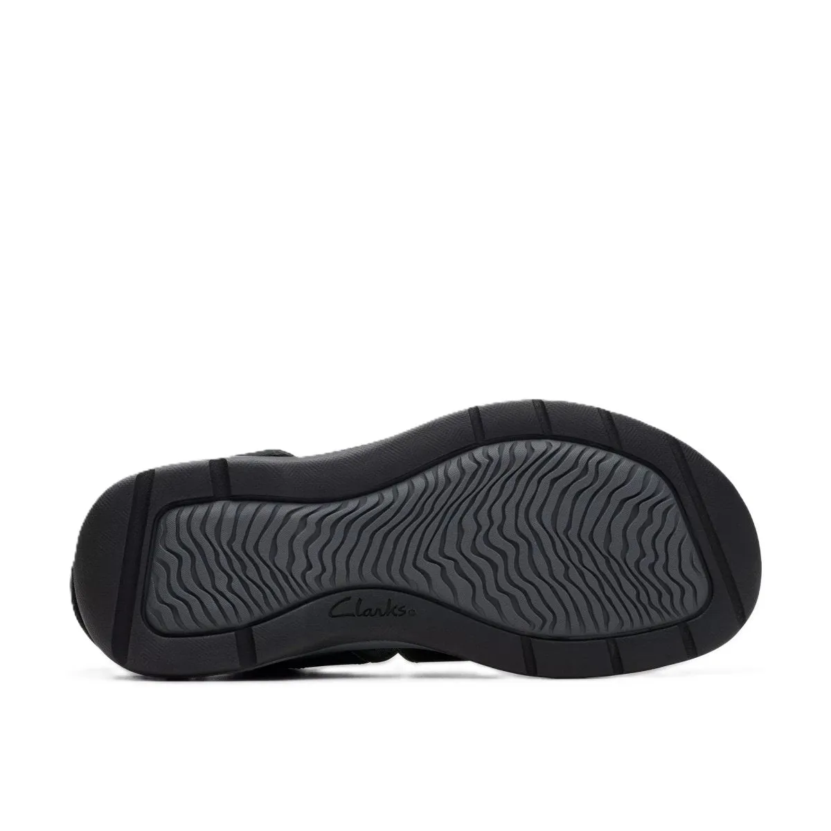 Clarks Men's Salt Way Cove Black Leather Sandals Woody Sandals