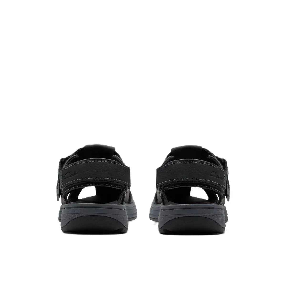 Sandals All Inclusive Jamaica Clarks Men's Salt Way Cove Black Leather Sandals