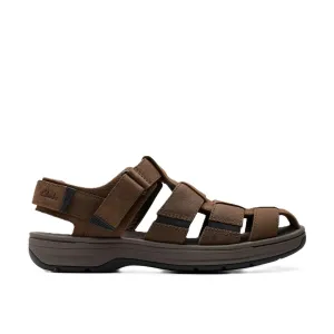 Clarks Men's Saltway Cove Dark Brown's Leather Sandals Tommy Hilfiger Sandals