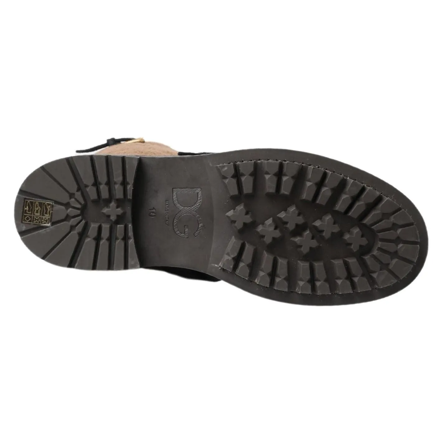 Dolce & Gabbana Black Leather Brown Shearling Boots Nordstrom Chelsea Boots