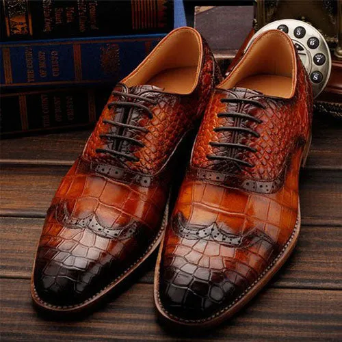 Oboz Winter Boots Tailor Made Two Tone Leather Wingtip Brogue Oxford Formal Dress Men's Shoes
