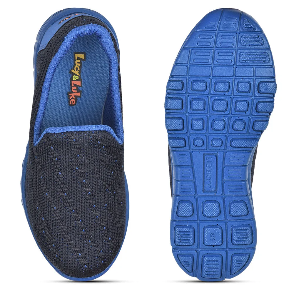 Lucy & Luke (Blue) Sports Non Lacing Walking Shoes For Kids 2123-10 By Liberty Walking Shoes For Winter