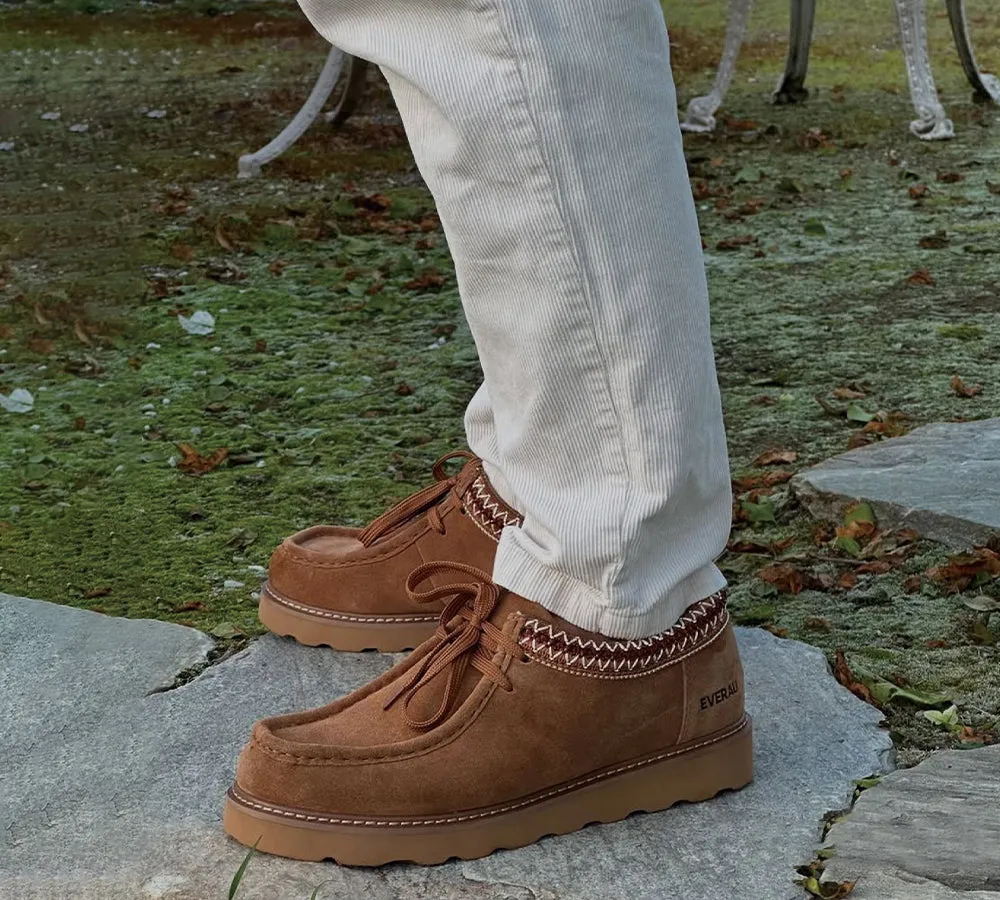 Casual Shoes For Walking All Day EVERAU Men Leather Lace Up Casual Shoes Madison