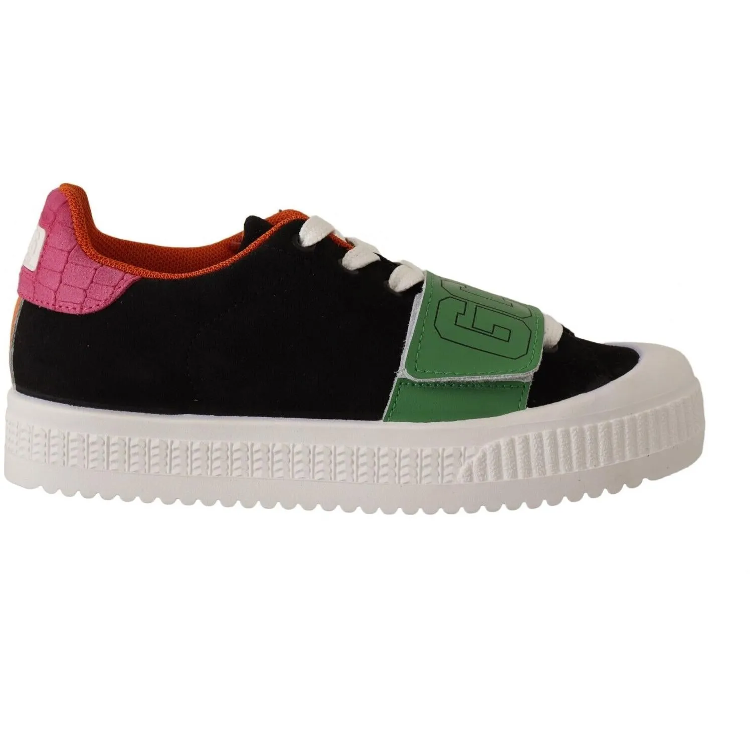 GCDS Multicolor Suede Low Top Lace Up Women Sneakers Shoes Packers Sneakers