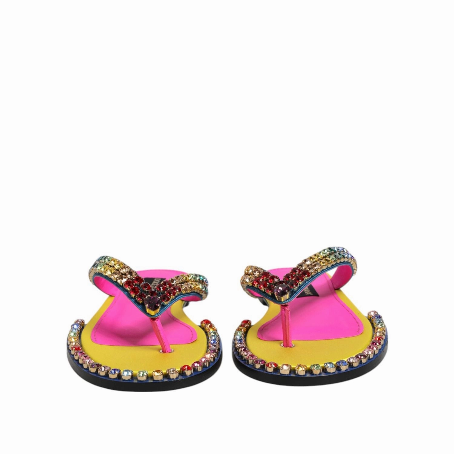Kohls Shoes Flats Dolce & Gabbana Multicolor Rhinestone Flip Flop Flat Sandals Shoes