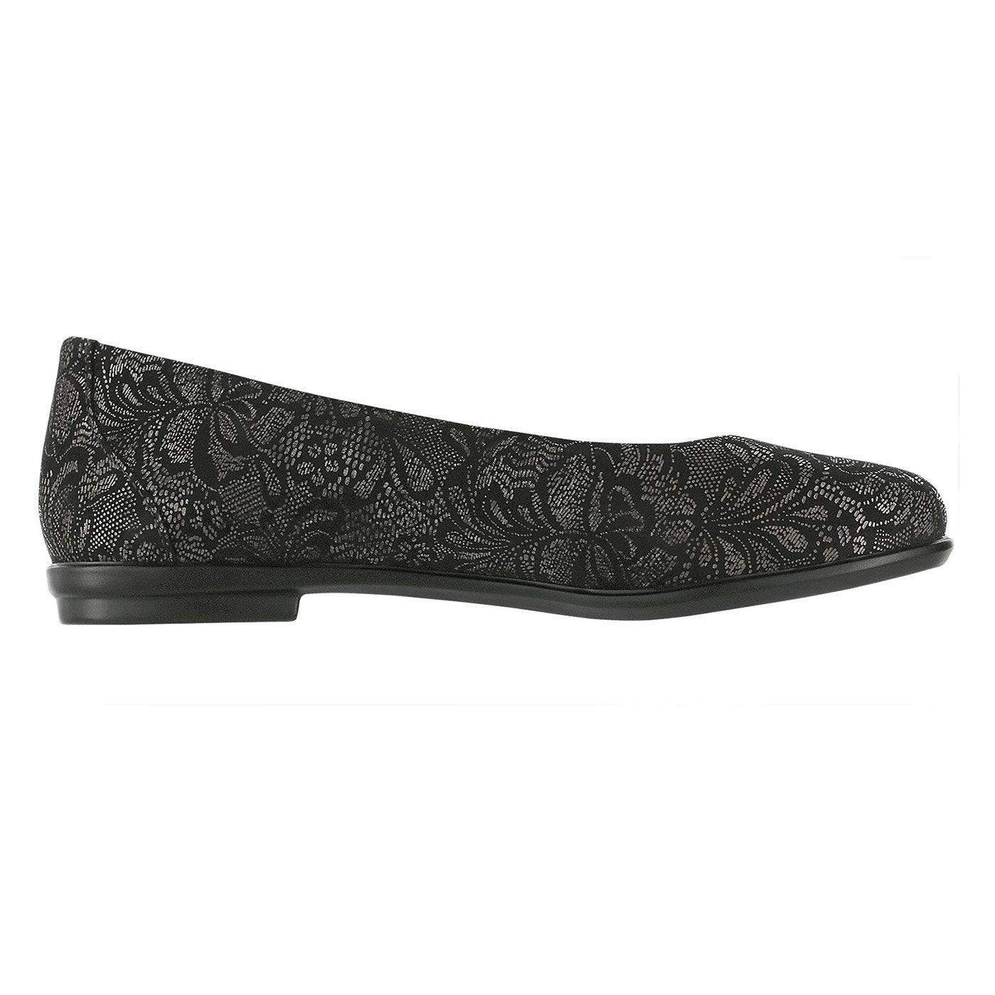 Women's Scenic Ballet Flat Black Lace