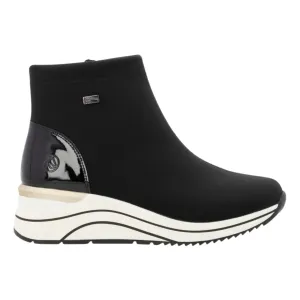 Safety Toe Waterproof Shoes Rieker Women's D0T73-03 Black Stretch Waterproof