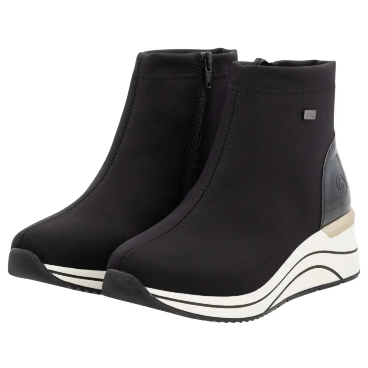 Tennis Shoes Waterproof Rieker Women's D0T73-03 Black Stretch Waterproof