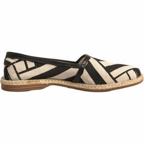 Farylrobin Espadrilles Dolce & Gabbana Black White Stripes Slip On Espadrille Shoes