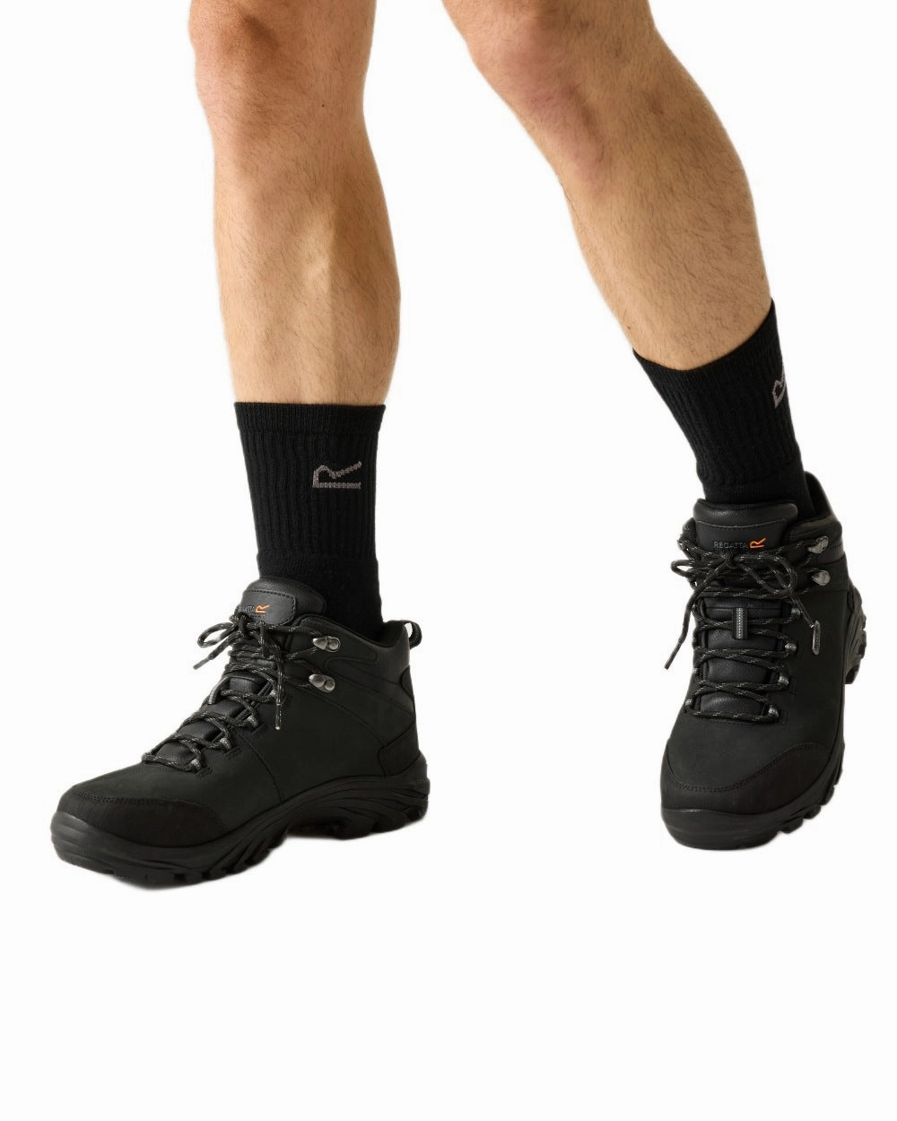 Regatta Mens Burrell Leather Waterproof Vibram Walking Boots Repair Climbing Shoes