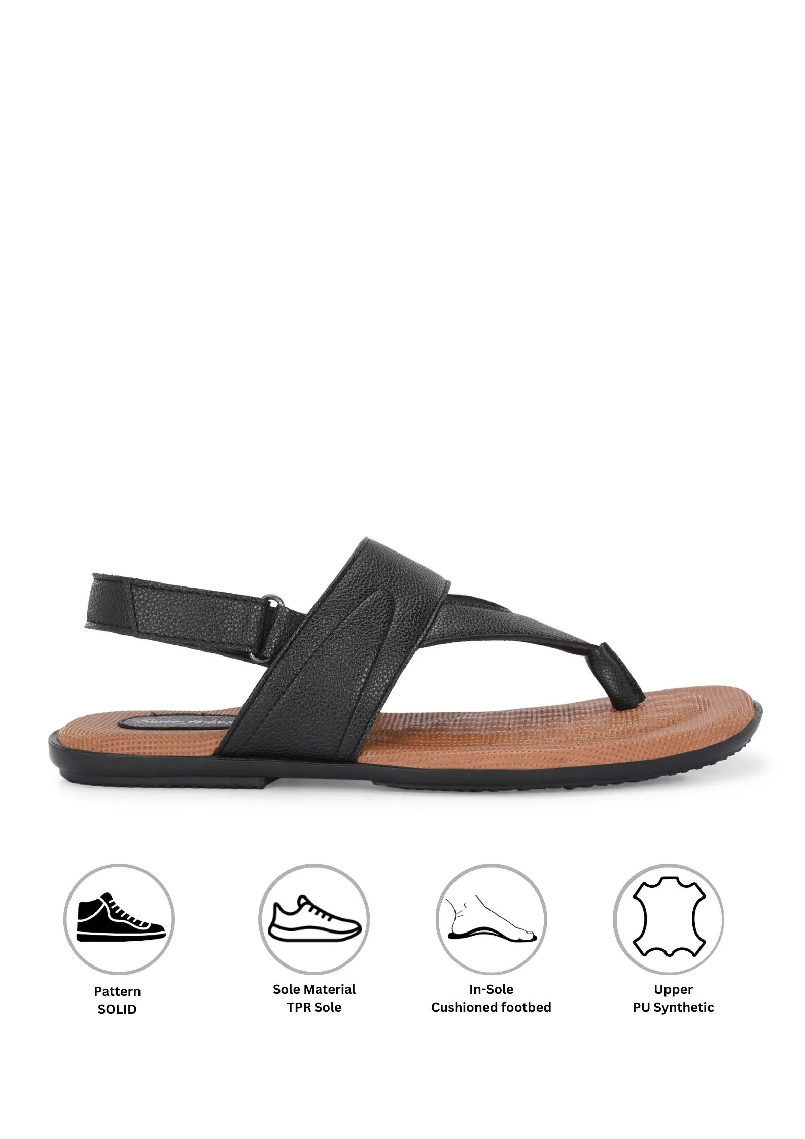 Musk Black Sandals Platform Strap Sandals