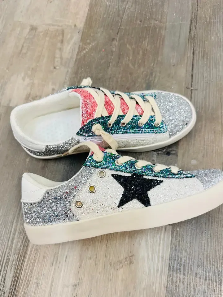 Multi glitter star slip on sneakers Sperry Slip On Sneakers
