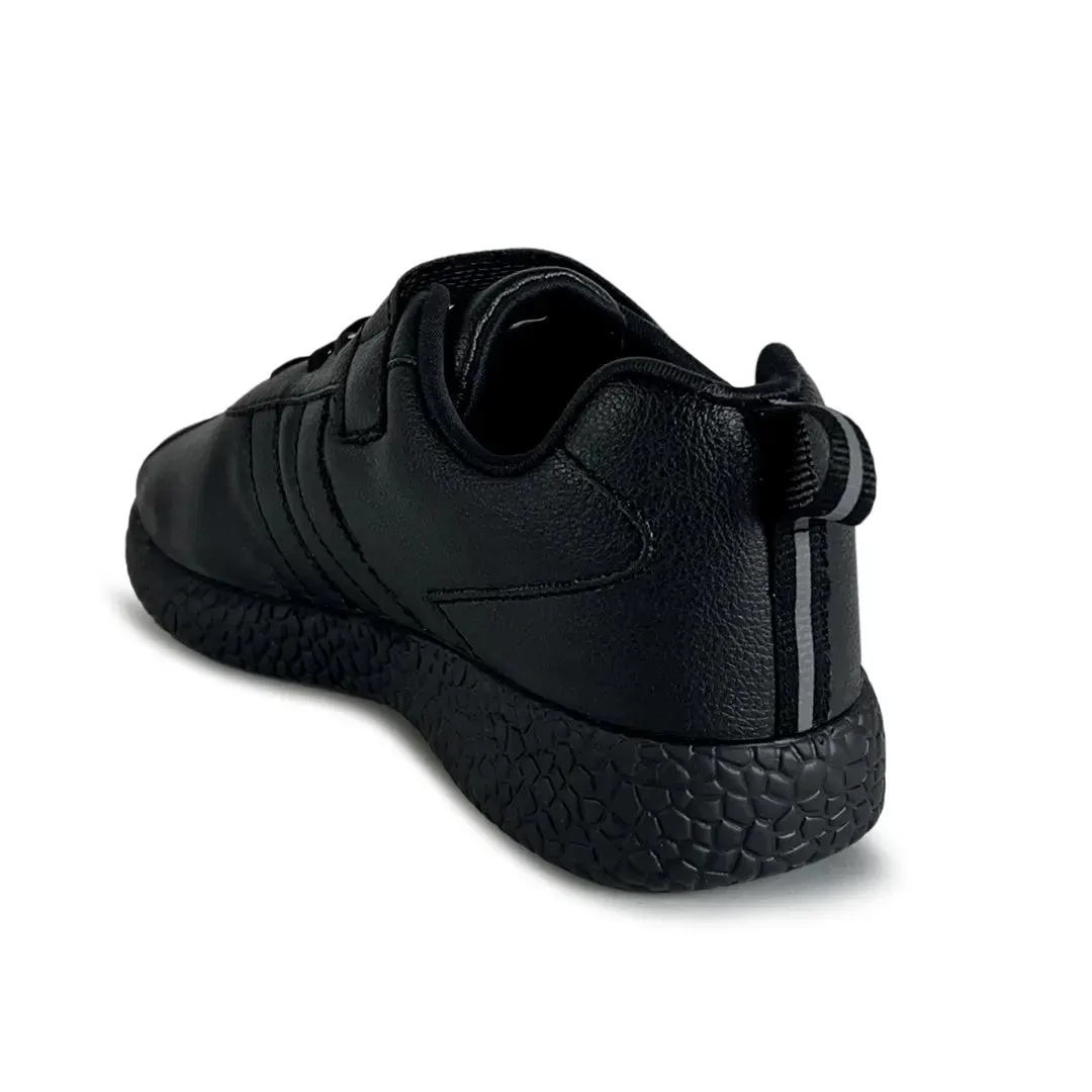 Skudo - Faux Leather Black School Shoes Walking Shoes For High Ardhes
