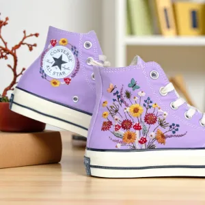 Converse Embroidered Mushroom Shoes Hoka Running Shoe