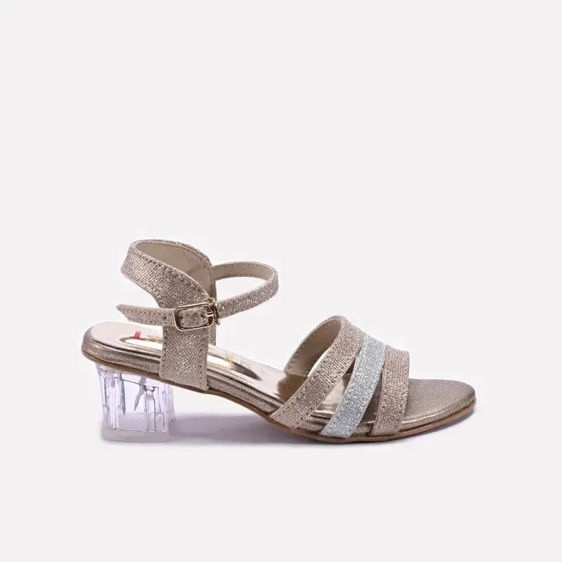 Flat Shoes With Strings Baby Girls Gold Sandals 0720771