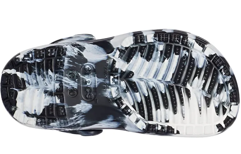 Chukka Casual Shoes Crocs Classic Marbled Clog for Kids  Black/White