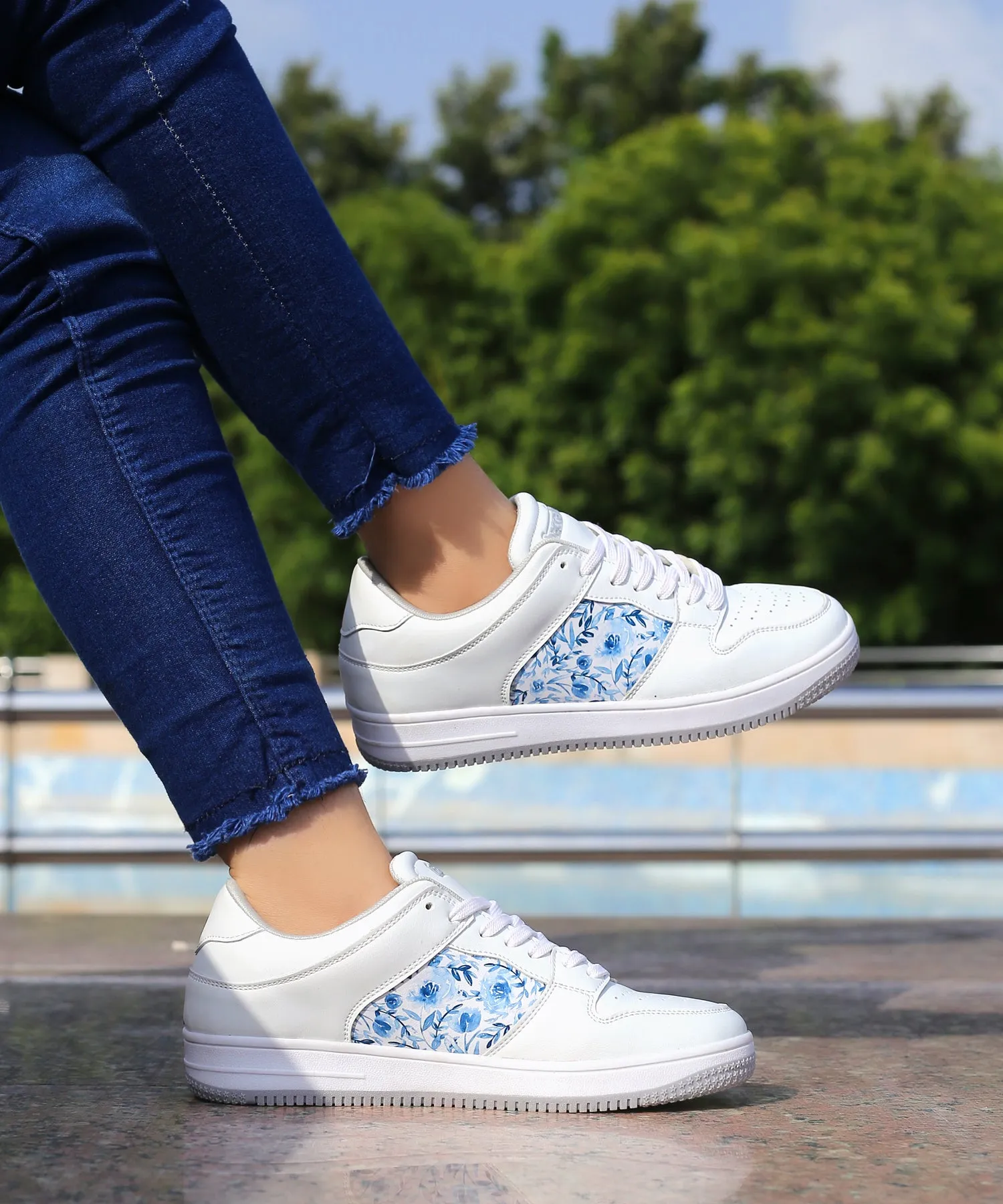 Bacca Bucci BLISS Low Top Flat Sole Fashion Women's Sneakers with Digital Prints Very Comfortable Flat Shoes