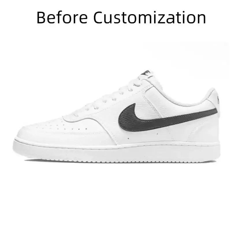 CustomizeNike Court Vision 1 Skateboarding Shoes Unisex Low-top White Sneakers shoes DH2987-101 Asics Discontinued Shoes