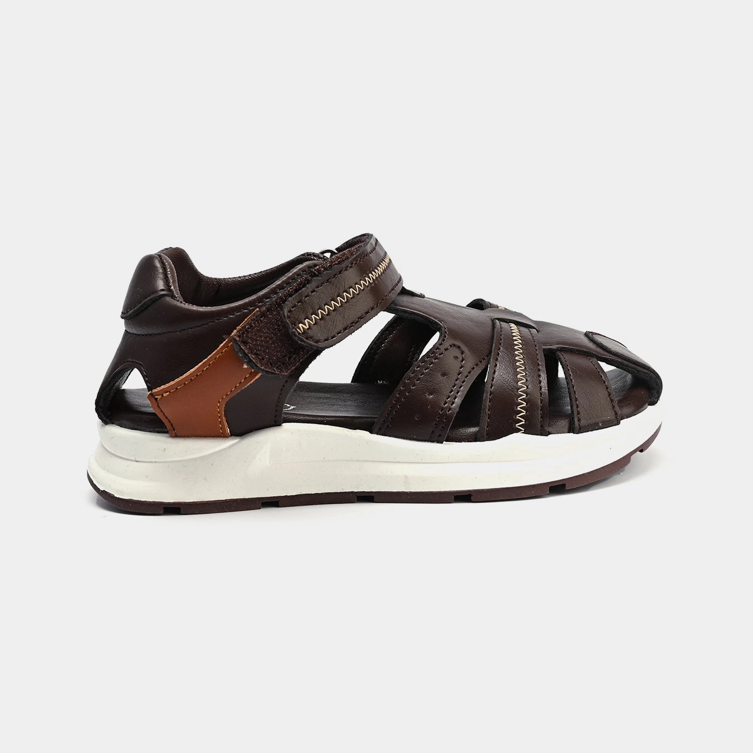 Boys Sandal 1017-2-Coffee/Brown For Flat Feet Best Walking