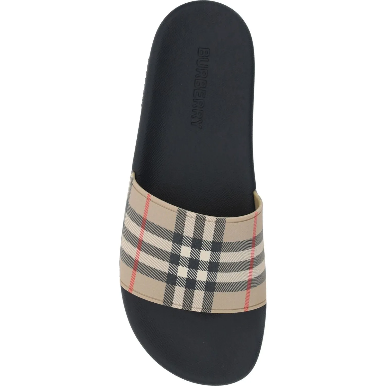 Inexpensive Running Shoes For Flat Feet Burberry Brown Rubber Slides Sandals
